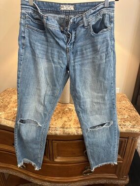 Free People Light Blue High-Rise Denim Jeans